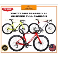 2024 NEW Twitter R5 Full Carbon Road Bike Sram Rival 22Sp Carbon Rim Intergrated Cable Hydraulic Brake Road Bicycle