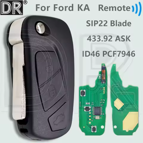DR ID46 PCF7946 433.92 ASK P/N:1838586 SIP22 Flip Car Remote Key Fob For Ford KA 2008 2009 2010 2011