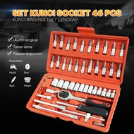 Eliteindo Socket Wrench Set 46 Pcs 8-14Mm Socket Wrench Set 1/4 Car Repair
