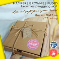 Hampers Kue Brownies Panggang Skat Fudgy / Hampers Ulang Tahun / Lebaran / Pernikahan / Wisuda