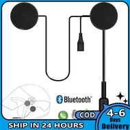 Motorcycle Helmet Headset Bluetooth 4.0 Dual Stereo Speakers Hands-free Music Call Control Mic Earphone Black