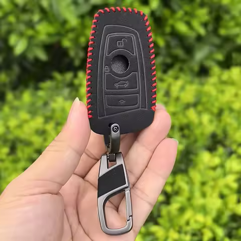 Leather Remote Car Key Case Cover Holder Keychain For BMW 1 3 5 7 Series X1 X3 X4 X5 X6 F10 F20 F30 