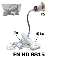 Chuôi đèn / Đuôi đèn kẹp bàn E27 thân lò xo uốn dẻo điều chỉnh linh hoạt