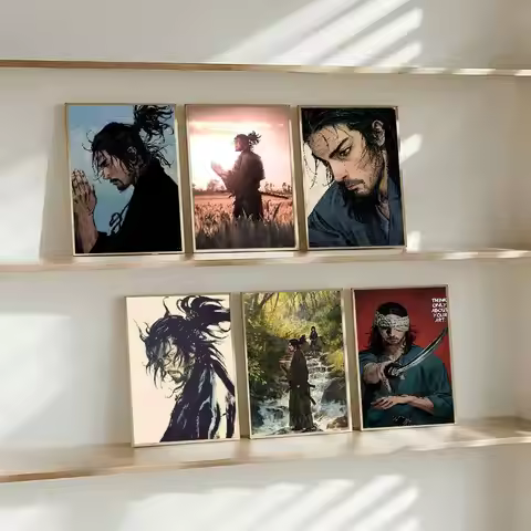 Manga Miyamoto Musashi Vagabond Classic Vintage Poster Print For Bedroom Living Room Home Decor Pain