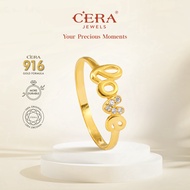CERA 916 Gold Spiritual Love Ring S9164