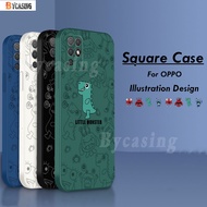 Side Pattern Case OPPO A16 A15 A15S A54 A94 A93 A53 2020 A52 A92 A5S A12 A7 A1K A3S F9 Reno 6 Reno4F