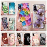 For Motorola G13 G23 Case G53 G73 New Flower Butterfly Painted Cover Soft Silicone Case For Moto G73