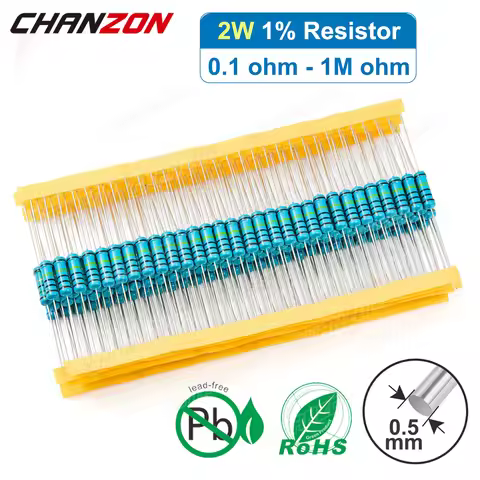 30pcs/lot 2W 1% High Precision Metal Film Resistor 1 2.2 3.9 4.7 10 47 100 330 470 1K 4.7K 10K 47K 1