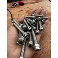 L bolt m10 thread 14/ bolt 14 stainless FINE THREAD 1.25 size 3cm to 7cm