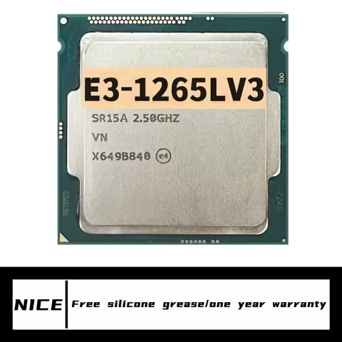 Xeon E3-1265L v3 E3 1265Lv3 E3 1265L v3 2.5 GHz Quad-Core Eight-Core 45W CPU Processor LGA 1150