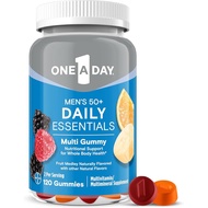 One A Day Men’s 50+ Daily Essentials Multivitamin Gummies, Multivitamin for Men Over 50, Fruit Medle