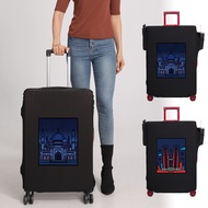 Side Pocket Luggage Cover 3 Zipper Opening Sarung Koper Pelindung Anti Calar Elastik Travel Protecto