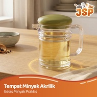 JSP - Acrylic Oil Container - Transparent Oil Container for Cooking Liquid Storage