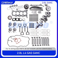 Engine Overhaul Gasket Set Crankshaft Piston Timing chain Con Rod bearing Kit For 2.0 L G4NC Hyundai