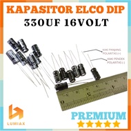 Elco elko 330uF 16V 330 uf 330UF 16volt 16 volt Electrolyte Capacitor
