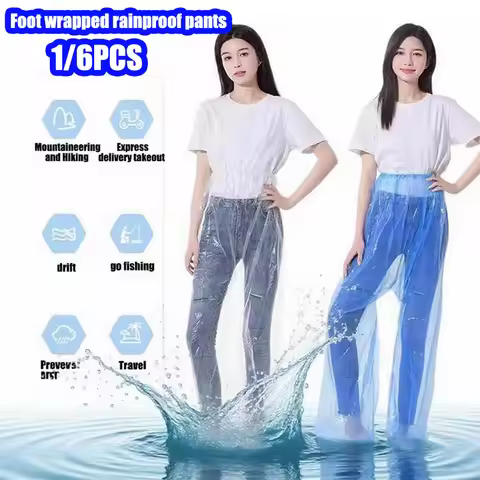 1/6 Pcs Disposable Raincoat Pants Portable Splash Proof Split Raincoat Outdoor Travel Drifting Cycli