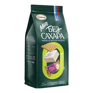 阿孔特 俄羅斯原裝進口無蔗糖威化餅乾408g牛奶味休閒零食品獨立包裝（平行進口）