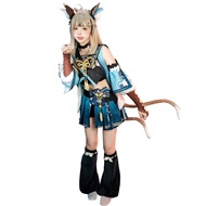 Nuoqi Kirara Cosplay Costume Anime Cosplay Outfit Genshin Impact Full Set with Tail Halloween