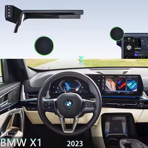 For BMW X1 U11 2023 Car Phone Holder Screen Fixed Base Magnetic15W Wireless Charging Car Mobile Phon