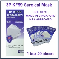 3P KF99 / KN95 Surgical Mask Made in Singapore HSA Approved