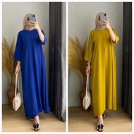 TERMURAH DASTER CRINGKLE POLOS MODEL TANGAN 3/4 KEKINIAN MUAT JUMBO MAHREEN STORE