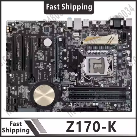 Motherboard DDR4 Z170-K 64GB USB3.1 M.2 PCI-E 3.0 SATA 3 ATX Z170 Motherboard For Sixth gen Core i5 