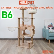 Cattree For Cats, Tree Houses For Cats To Climb, Rake Pieceg HELIPET B6 Cats
