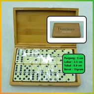 ready Batu Domino Pro Box Kayu Tebal Panjang 5cm Lebar 2.5cm Tebal