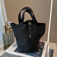 HERMES Picotin 18 黑金 W刻 有購證