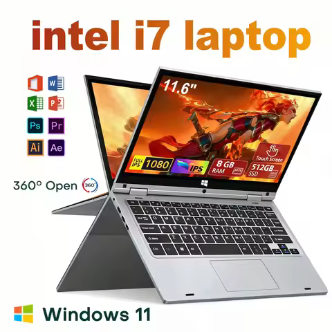 Portable 2 in 1 Touch Screen Notebook Intel i7-8500Y Windows 11 Tablet PC Computer 8GB RAM 1TB SSD 3