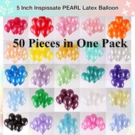 [50 pieces 5 Inches] Balloon Pearl Latex Colourful Ballon, Belon Pearl, Birthday Party Decoration