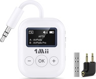 1Mii Bluetooth 5.3 トランスミッター Bluetooth TV トランスミッター 25時間再生 aptX AD/HD/低遅延/AAC ワイヤレス オーディオ 送信機OLEDディスプレ
