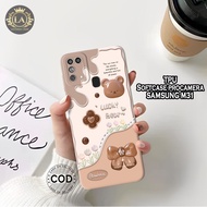 HP Latest Samsung M31 Case - Leviora Case - Fashion Case Bear - Samsung M31 Softcase - Pro Camera Ca