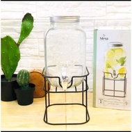 5 LITER 4 LITER 8 LITER GLASS DISPENSER BEVERAGE 5 LITER GLASS DISPENSER PLUS IRON RACK SUPPORT