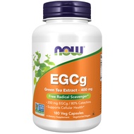 NOW FOODS EGCg, Green Tea Extract, 400 mg, 180 Veg Capsules