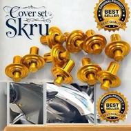 (1PC) CNC ALLOY SCREW COVER SET BODY CLIP RIVET UNIVERSAL XMAX Y15 RS150 NVX NMAX RIVET CLIP BODY FR