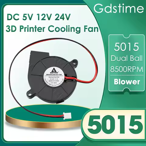 Gdstime 5015 Fan 24V Turbine Fan 50MM Blower Fan 50*15MM 12V 5V Dual Ball Centrifugal Turbo Fan 5CM 