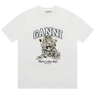 GANNI Tiger Leopard Print Cartoon Loose Casual Sports Trend All-Male Female T-Shirt Short Sleeve
