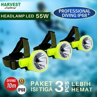 55W PAKET ISI 3LAMP DIVING IP68 HARVEST LED SENTER KEPALA SELAM