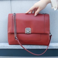 香港小眾品牌 小香風純素皮革Gracelyn 中型斜孭袋/ 上肩袋 干邑