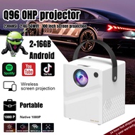 【Local Stock 】Q96 OHP Portable Projector 2.4G& 5G Dual WiFi/ Bluetooth function support Video Displa