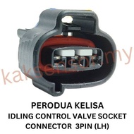 3PIN PERODUA KELISA KENARI MYVI 1.0 AVANZA VIOS IDLE AIR CONTROL VALVE SOCKET CONNECTOR (LH) With WI