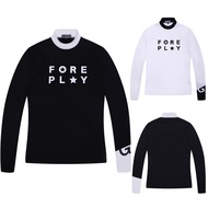 GFORE golf Clothing Ladies Long-Sleeved POLO Shirt Fleece Warm Stretch Top golf Clothes T23668 Women