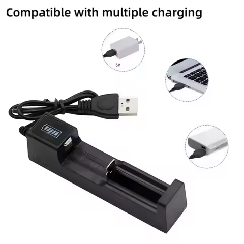 1/4 Slots 18650 Battery Charger For 10440 14500 14650 Charge Universal Smart Quick Battery Rechargea