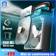 Air Cooler 4 in 1 USB Mini Portable Fan Air Cooler Portable Aircon with 7 Colors LED Light Portable Air Conditioner