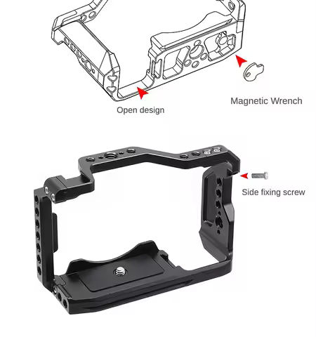 A6700 Camera Full Cage Rig Protective Frame Case for Sony A6700 DSLR Camera Expansion Stabilizer Vid