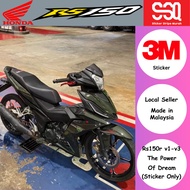 High Quality AAA Premium Sticker Stripe Honda Rs150r Hijau Lumut Coverset Bodyset 3M Vietnam Style