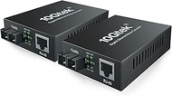 ipolex Gigabit Ethernet Media Converter, Built-in Multi-Mode SC SFP Fiber Module, 1310nm, MMF, Duple