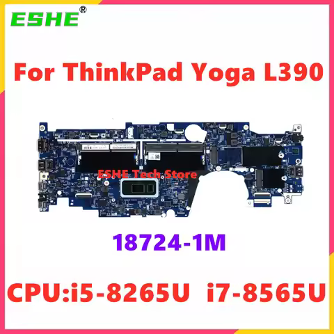 LKL-2 MB 18724-1M For Lenovo ThinkPad Yoga L390 Laptop Motherboard With i3 i5 i7 8th Gen CPU 02DL831