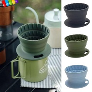 CHAAKIG Coffee Filters, Outdoor Camping Collapsible Coffee Dripper, Portable Silicone Reusable Home Coffee Funnel